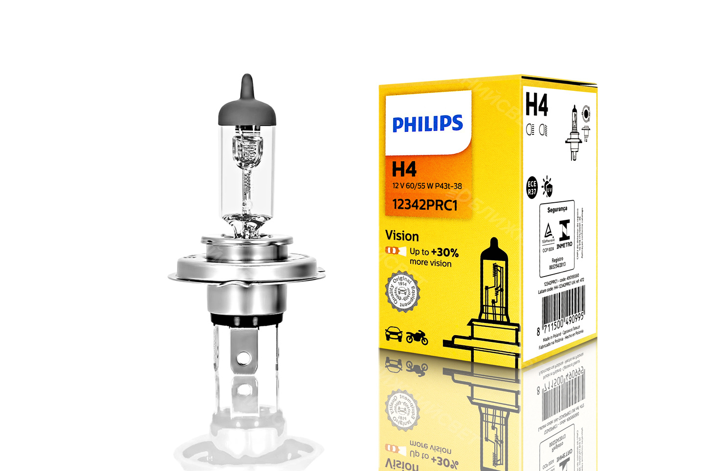 Philips 12v h4. Лампа галогенная h4 12v 60/55w +30% Philips 12342prc1. Автолампа н4 12v 60/55w *30% света 12342pr, Philips. Philips h4 12342prc1. Авто лампа Philips н4 12v 60/55w Vision Premium +30.